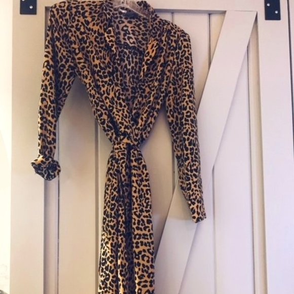 Leopard Wrap Dress - Picture 1 of 3